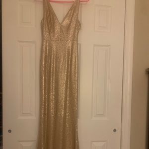 Lulus rose gold sequin dress